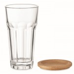 Bicchieri di vetro con tappo color transparente