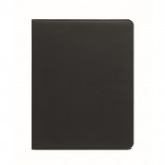 Cartelletta promozionale con copertina jeansata color nero seconda vista