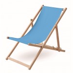 Sedia da spiaggia in legno color blu