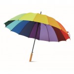 Grande ombrello con motivo arcobaleno color multicolore 