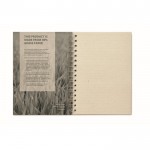Block notes con pagine di carta erba color beige quarta vista