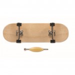 Mini skateboard da dita in legno d'acero con ruote in ABS color legno quarta vista