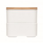 Lunch box doppi personalizzabili con posate color bianco sesta vista