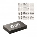 Gioco del domino in scatola personalizzata vista area di stampa