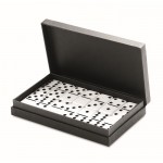 Gioco del domino in scatola personalizzata color nero