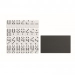 Gioco del domino in scatola personalizzata color nero terza vista