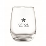 Bicchieri in vetro personalizzati con logo color transparente vista principale