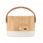 Mini wireless speaker pubblicitari in legno color legno quarta vista