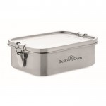 Lunch box da 1200 ml con separatore interno color argento vista principale