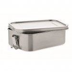 Lunch box da 1200 ml con separatore interno color argento prima vista