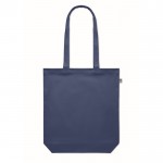 Colorate borsa in tela organica da 270 gr/m² color blu terza vista