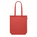Colorate borsa in tela organica da 270 gr/m² color rosso terza vista
