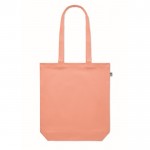 Colorate borsa in tela organica da 270 gr/m² color arancione terza vista