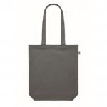 Colorate borsa in tela organica da 270 gr/m² color grigio scuro terza vista