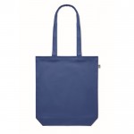 Colorate borsa in tela organica da 270 gr/m² color blu reale terza vista