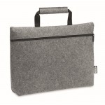 Borsa in feltro con tasca per laptop 15'' color grigio