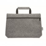 Borsa in feltro con tasca per laptop 15'' color grigio prima vista