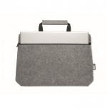 Borsa in feltro con tasca per laptop 15'' color grigio seconda vista