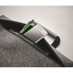 Borsa in feltro con tasca per laptop 15'' color grigio vista dettaglio 3