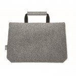 Borsa in feltro con tasca per laptop 15'' color grigio quinta vista