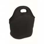 Borraccia, lunch box, posate e borsa in neoprene color nero seconda vista