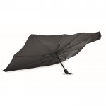 Parasole per auto a forma di ombrello color nero terza vista