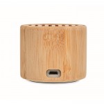 Altoparlanti wireless 5.3 in ABS e bambù color legno terza vista