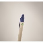 Penna ecologica con clip e punta colorata color blu vista dettaglio 1
