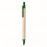 Penna ecologica con clip e punta colorata color verde