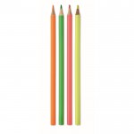 Scatolina con 4 matite colorate fluorescenti color multicolore terza vista