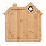 Tagliere in legno a forma di casetta color legno seconda vista