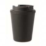 Bicchiere takeaway realizzato in PP riciclato color nero