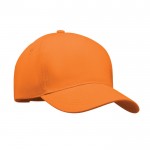 Cappello in twill pesante spazzolato di cotone color arancione