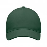 Cappello in twill pesante spazzolato di cotone color verde vista anteriore
