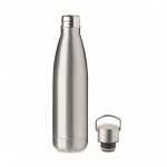 Bottiglia in acciaio con manico sul coperchio color argento opaco settima vista