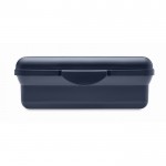 Porta pranzo con logo in PP riciclato con chiusura a scatto da 800 ml color blu mare settima vista