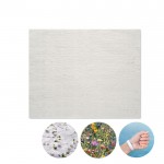Set di 10 braccialetti per eventi in carta riciclata con semi di fiori color bianco