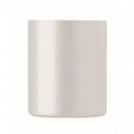Mug in metallo con manico a moschettone color bianco quinta vista