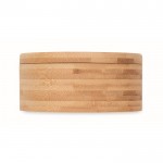Contenitore in bambù con 2 scomparti per sale e pepe con cucchiaino color legno ottava vista
