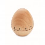 Timer da cucina personalizzato a forma di uovo in legno di pino color legno