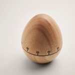 Timer da cucina personalizzato a forma di uovo in legno di pino seconda vista fotografica