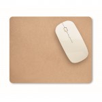 Tappetino mouse in carta riciclata con base antiscivolo in gomma color beige quarta vista