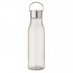 Bottiglia in RPET con tappo in acciaio con maniglia da 600ml color transparente