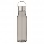 Bottiglia in RPET con tappo in acciaio con maniglia da 600ml color grigio