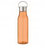 Bottiglia in RPET con tappo in acciaio con maniglia da 600ml color arancione
