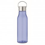 Bottiglia in RPET con tappo in acciaio con maniglia da 600ml color blu reale