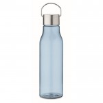 Bottiglia in RPET con tappo in acciaio con maniglia da 600ml color azzurro