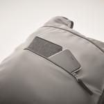 Zaini sportivi pieghevoli in poliestere 190T altamente riflettente color argento vista tasca