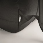 Zaini rolltop personalizzati in poliestere 600D RPET color nero quarta vista fotografica