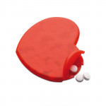 Caramelle promozionali in scatola a forma di cuore colore rosso per pubblicità